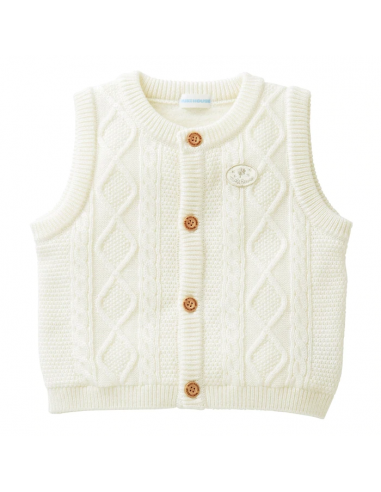 GILET SANS MANCHES BLANC BÉBÉ en ligne des produits 