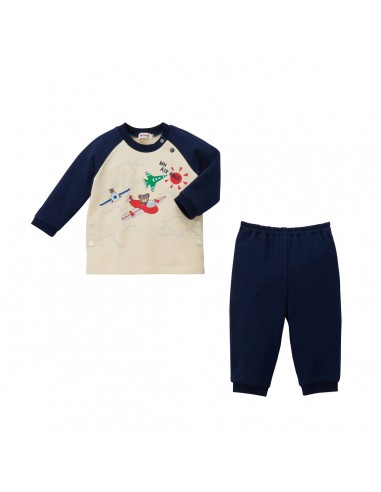 PYJAMA BICOLORE MOTIFS AVIONS outlet