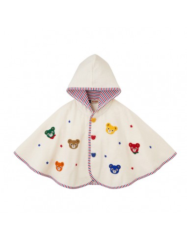 PONCHO EN COTON BLANC Véritable concentré