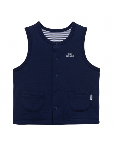 GILET SANS MANCHES BLEU MARINE BÉBÉ les muscles