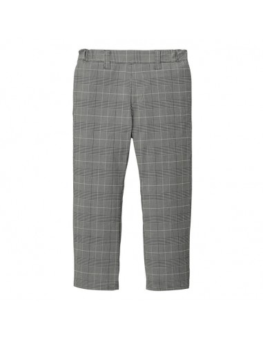 PANTALON EN COTON GRIS TARTAN Le MVP de beaucoup