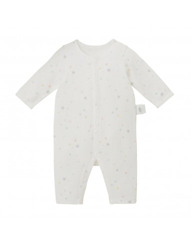 COMBINAISON EN COTON BLANC MOTIF ÉTOILES Profitez des Offres !