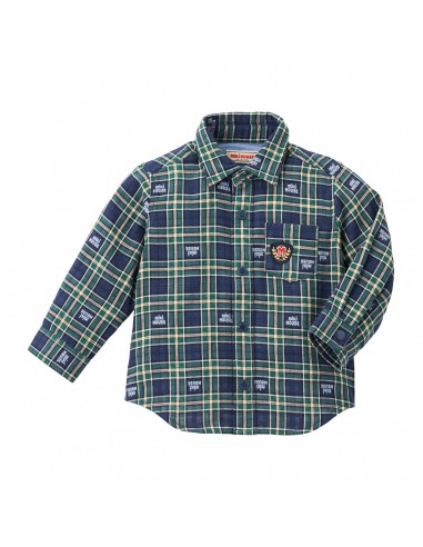 CHEMISE ÉCUSSON À CARREAUX VERT & BLEU store