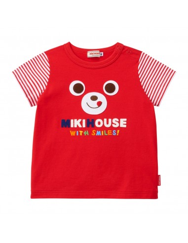 T-SHIRT ROUGE MIKI HOUSE WITH SMILES france