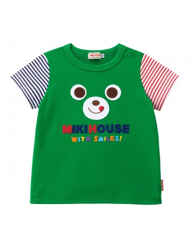 T-SHIRT VERT MIKI HOUSE WITH SMILES de l' environnement