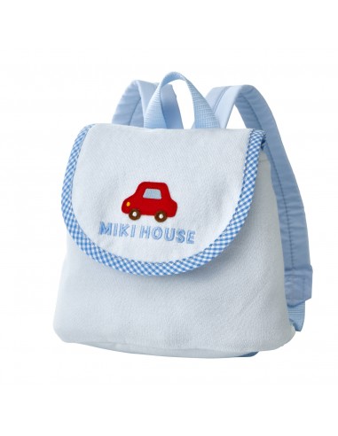 SAC À DOS BLEU AVEC UNE VOITURE MIKI HOUSE Les magasins à Paris