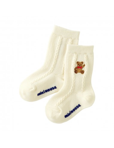 CHAUSSETTE BLANCHE PETIT OURSON solde