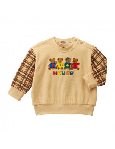 SWEATSHIRT BEAR MIKI HOUSE BEIGE plus qu'un jeu 