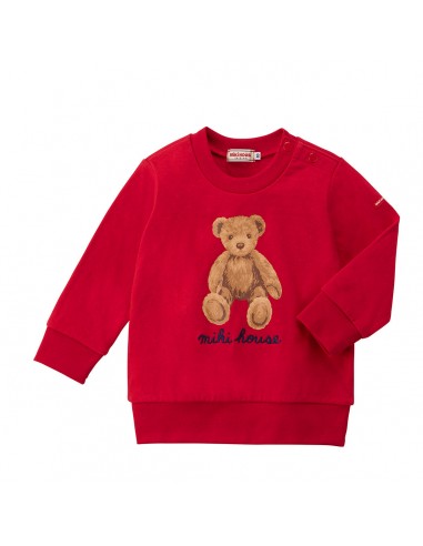 SWEATSHIRT TEDDY BEAR EN COTON ROUGE Faites des économies