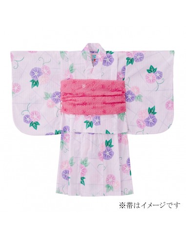 YUKATA EN COTON MOTIFS FLEURS ROSES ET VIOLETTES pas cheres